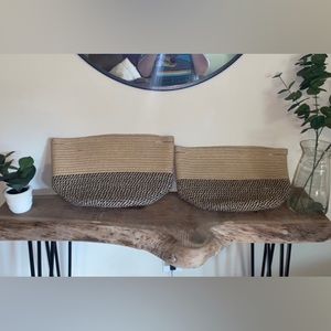 Woven storage baskets